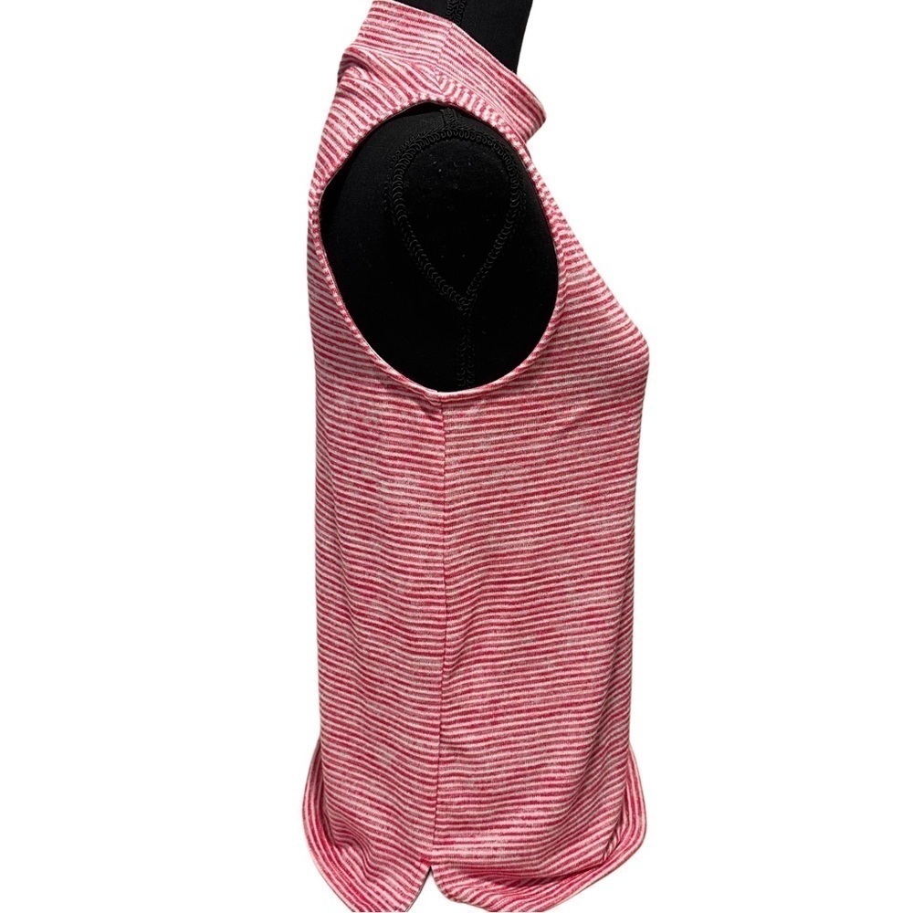 Banana Republic Mock Neck  Tank Size M Red White Stripes - Picture 5 of 15